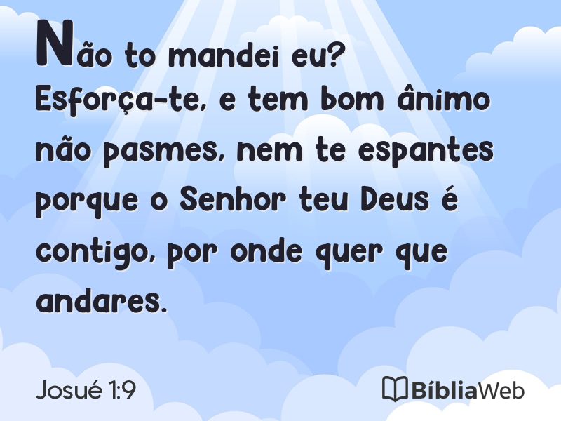 Josué 1:9 em imagem para compartilhar