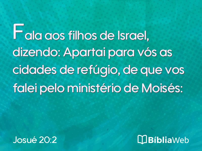 Josué 20:2 em imagem para compartilhar