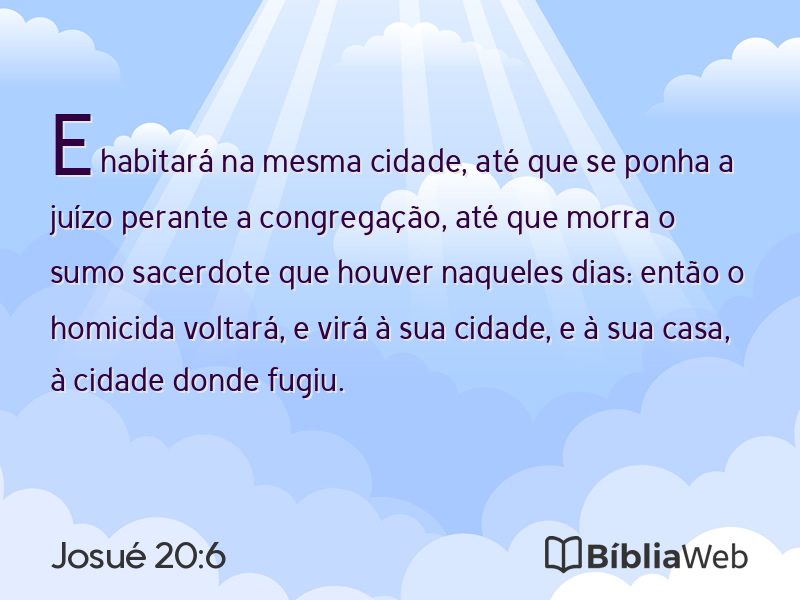 Josué 20:6 em imagem para compartilhar