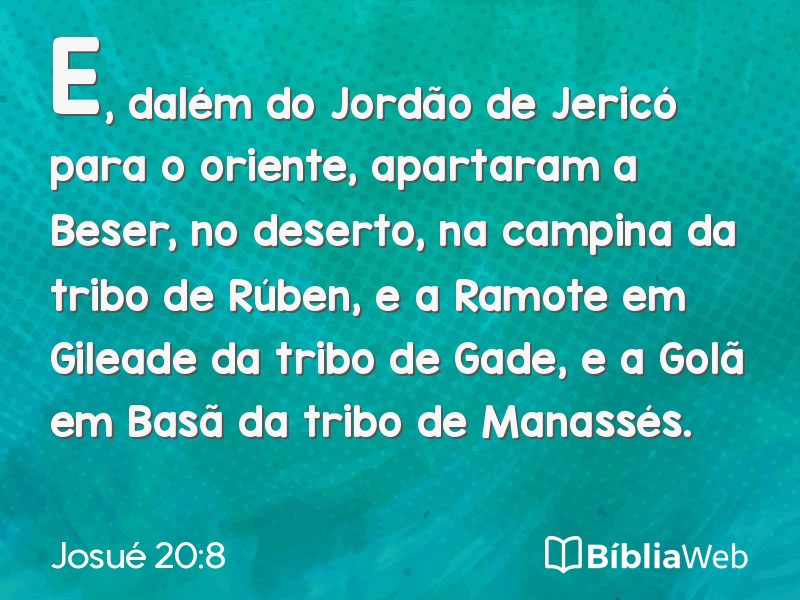 Josué 20:8 em imagem para compartilhar