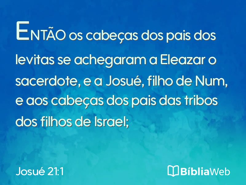 Josué 21:1 em imagem para compartilhar
