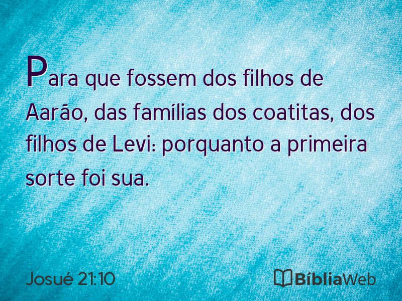 Josué 21:10 em imagem para compartilhar