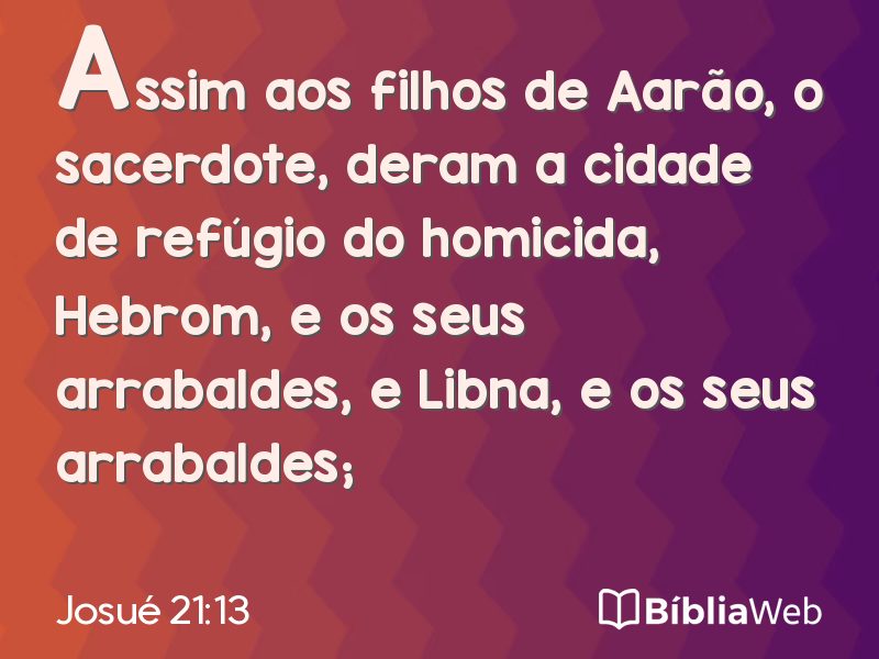 Josué 21:13 em imagem para compartilhar