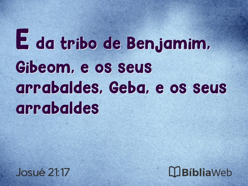 Josué 21:17 em imagem para compartilhar