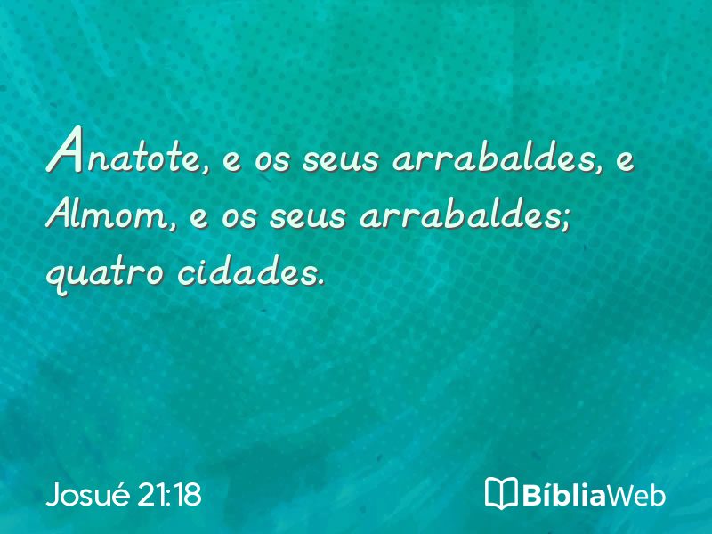 Josué 21:18 em imagem para compartilhar