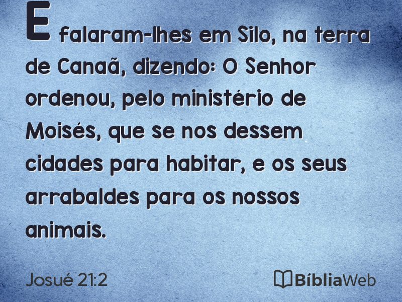 Josué 21:2 em imagem para compartilhar