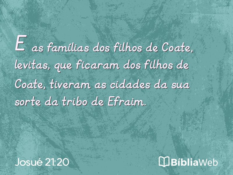 Josué 21:20 em imagem para compartilhar