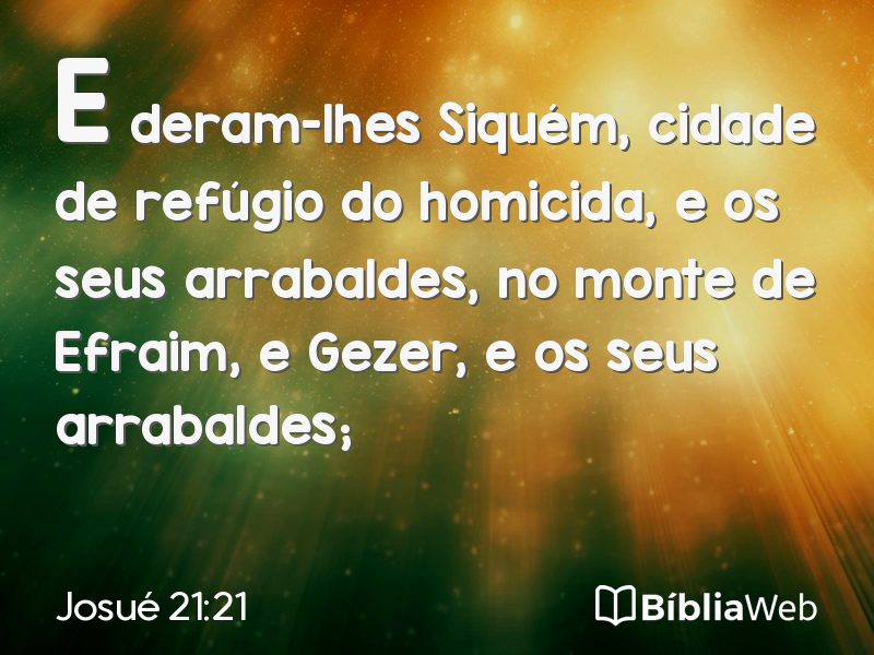 Josué 21:21 em imagem para compartilhar