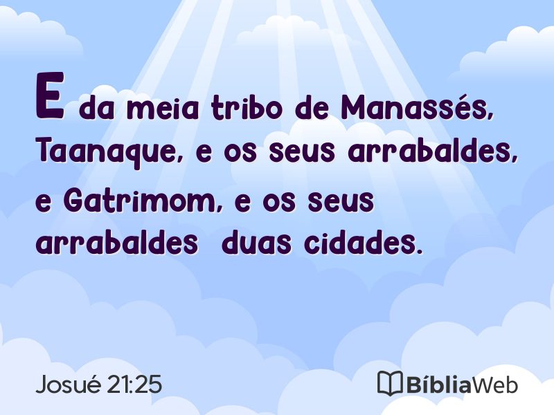 Josué 21:25 em imagem para compartilhar