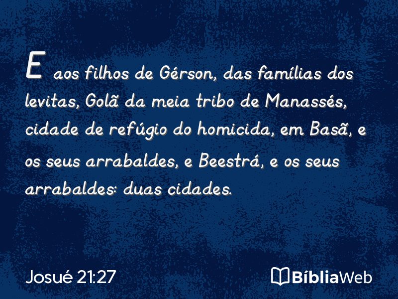 Josué 21:27 em imagem para compartilhar