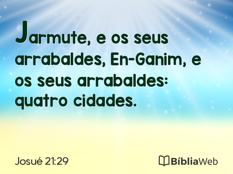Josué 21:29 em imagem para compartilhar