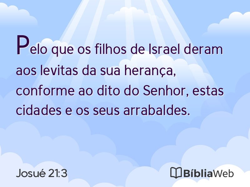 Josué 21:3 em imagem para compartilhar