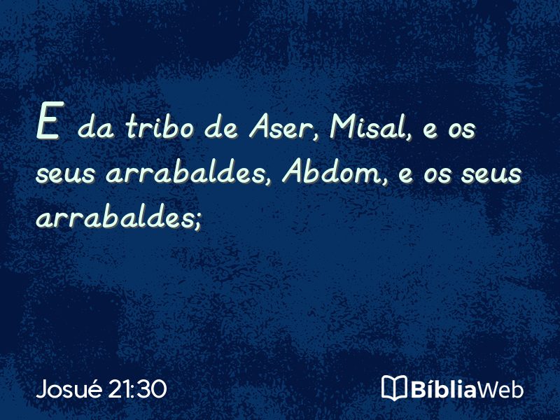 Josué 21:30 em imagem para compartilhar