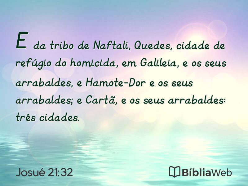 Josué 21:32 em imagem para compartilhar