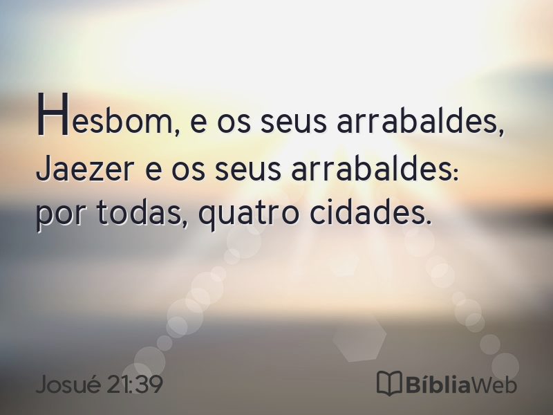 Josué 21:39 em imagem para compartilhar