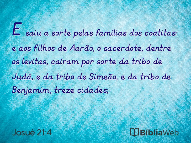 Josué 21:4 em imagem para compartilhar