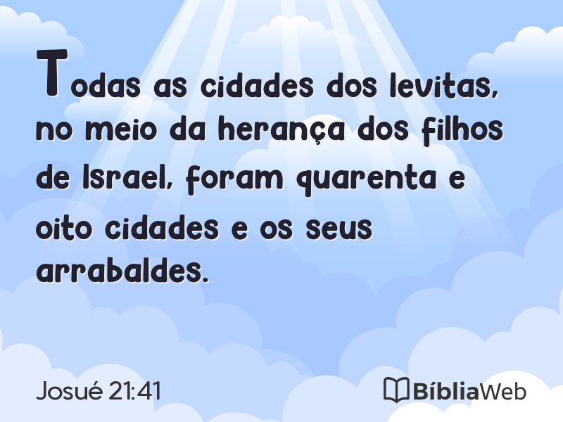 Josué 21:41 em imagem para compartilhar