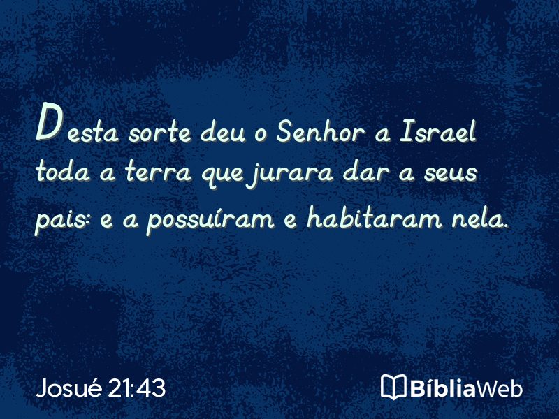 Josué 21:43 em imagem para compartilhar