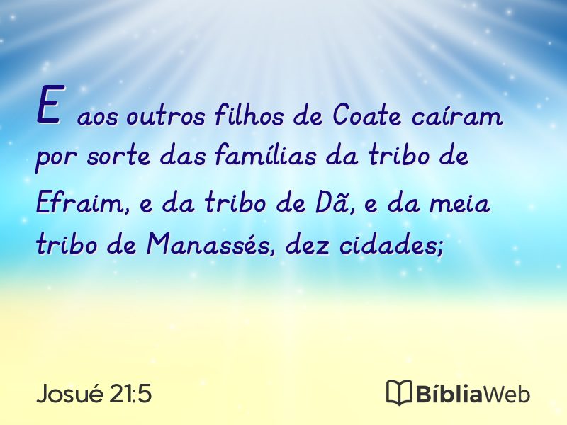Josué 21:5 em imagem para compartilhar