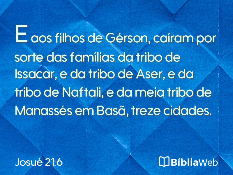 Josué 21:6 em imagem para compartilhar