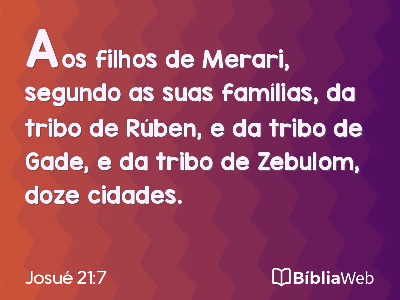 Josué 21:7 em imagem para compartilhar