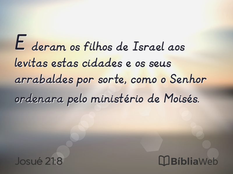 Josué 21:8 em imagem para compartilhar