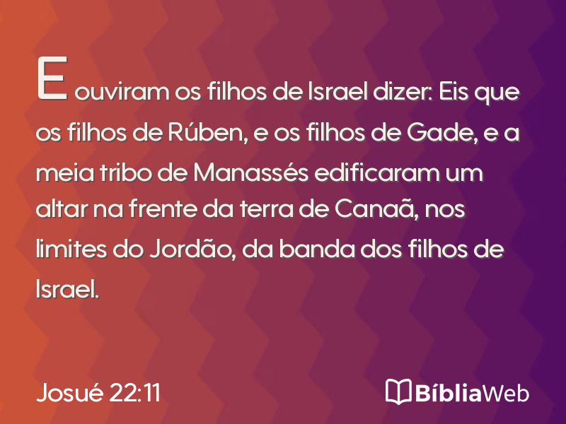 Josué 22:11 em imagem para compartilhar