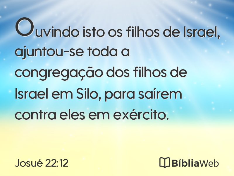 Josué 22:12 em imagem para compartilhar