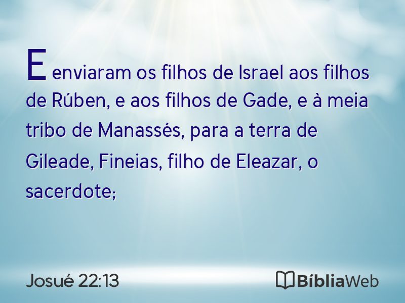 Josué 22:13 em imagem para compartilhar