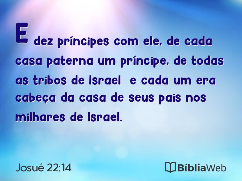 Josué 22:14 em imagem para compartilhar