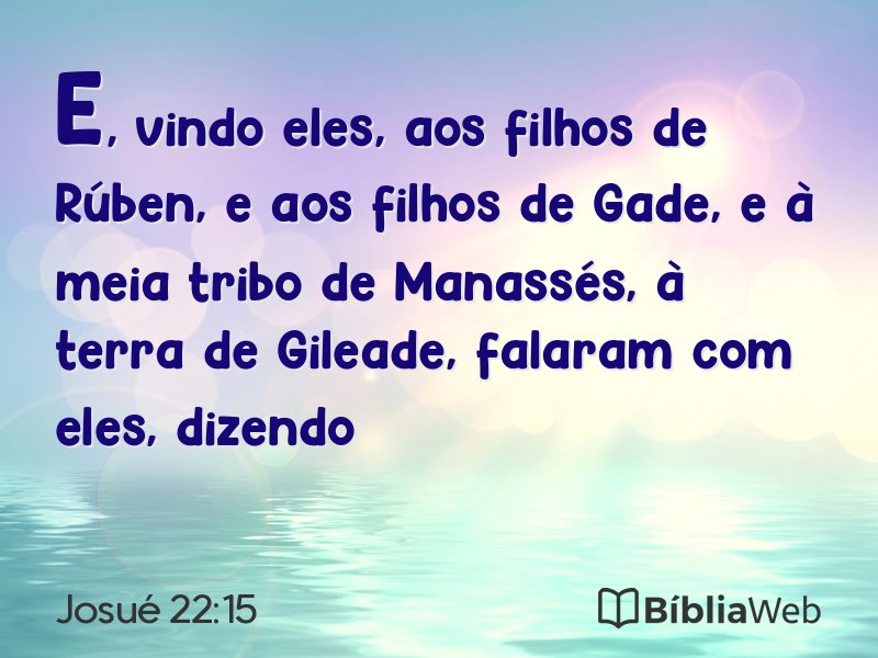 Josué 22:15 em imagem para compartilhar