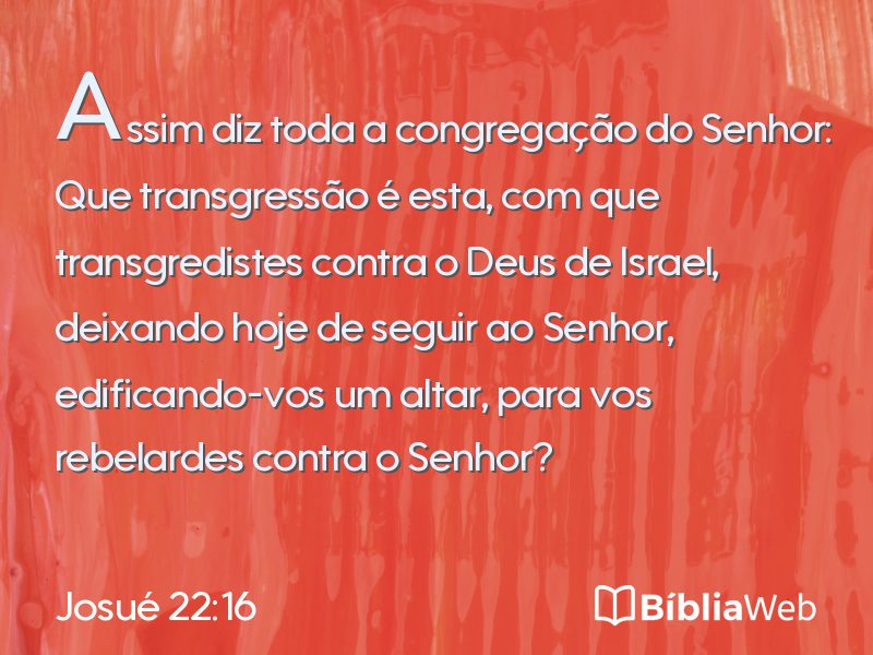 Josué 22:16 em imagem para compartilhar