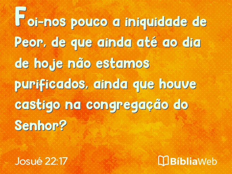Josué 22:17 em imagem para compartilhar