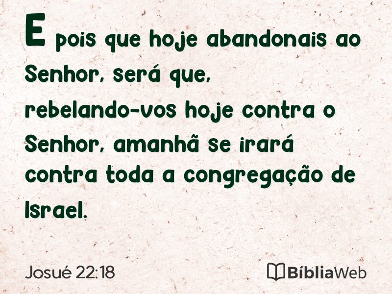Josué 22:18 em imagem para compartilhar