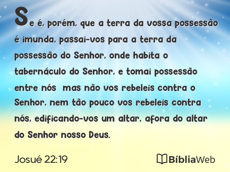 Josué 22:19 em imagem para compartilhar
