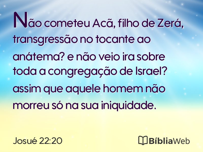 Josué 22:20 em imagem para compartilhar