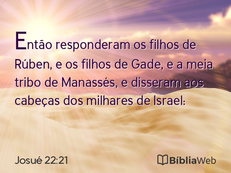 Josué 22:21 em imagem para compartilhar