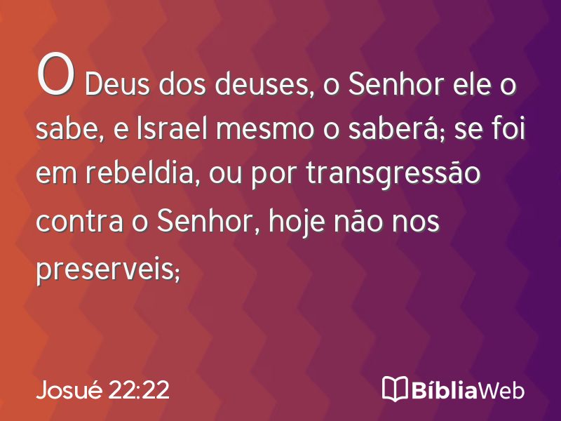 Josué 22:22 em imagem para compartilhar