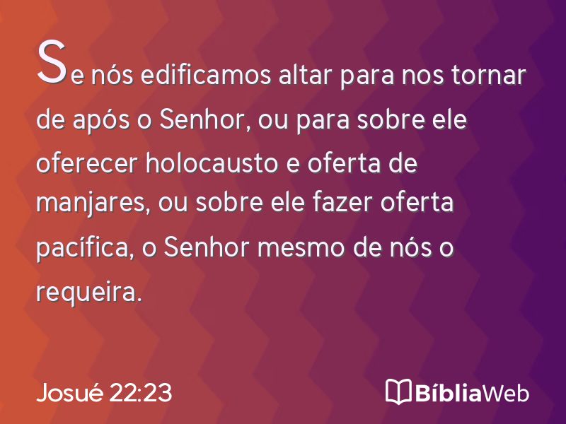 Josué 22:23 em imagem para compartilhar