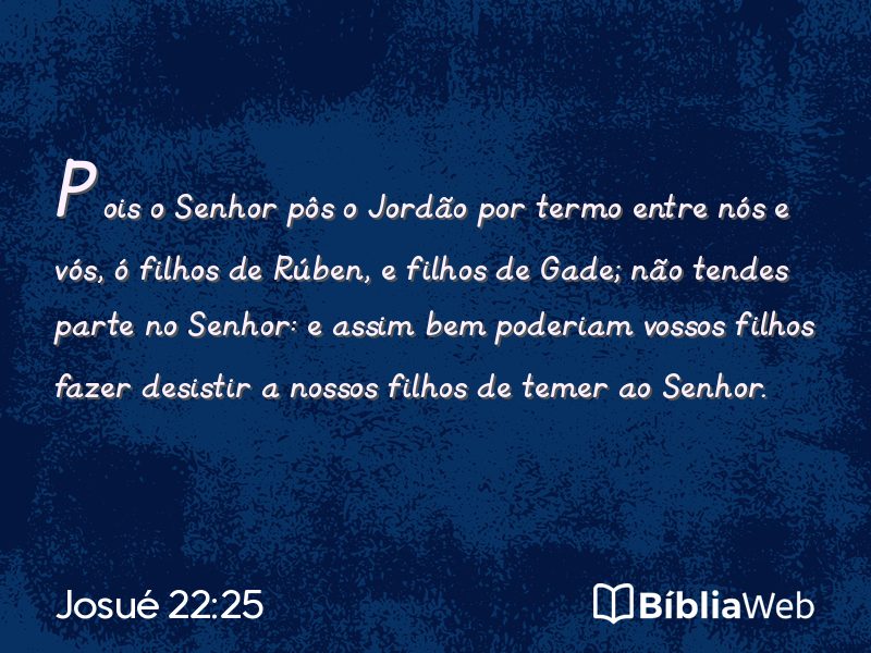 Josué 22:25 em imagem para compartilhar