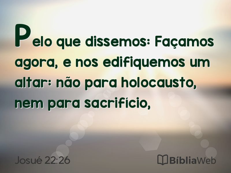 Josué 22:26 em imagem para compartilhar