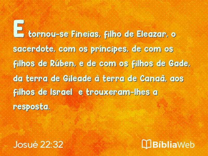 Josué 22:32 em imagem para compartilhar
