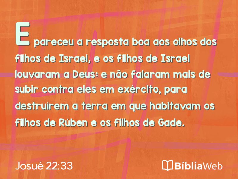 Josué 22:33 em imagem para compartilhar