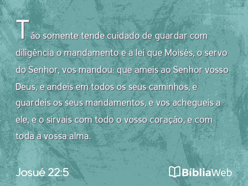 Josué 22:5 em imagem para compartilhar