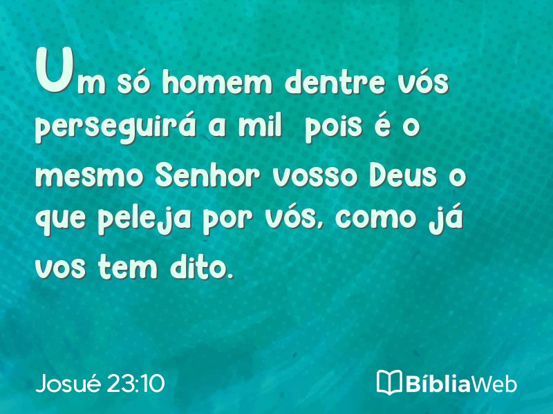 Josué 23:10 em imagem para compartilhar