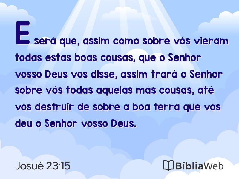 Josué 23:15 em imagem para compartilhar