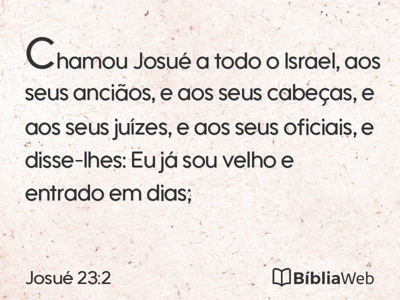 Josué 23:2 em imagem para compartilhar