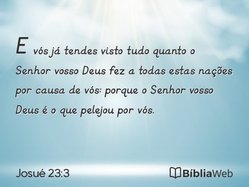 Josué 23:3 em imagem para compartilhar