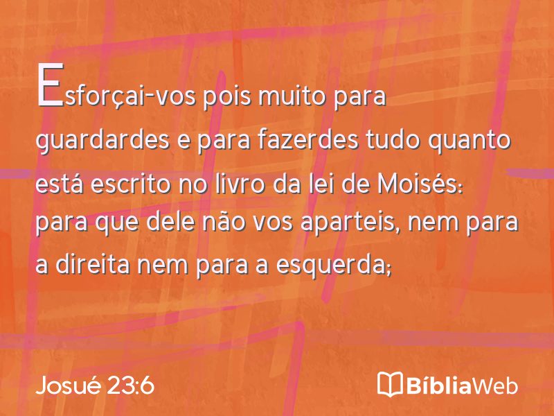 Josué 23:6 em imagem para compartilhar