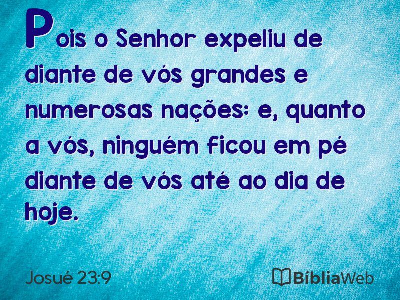 Josué 23:9 em imagem para compartilhar
